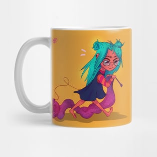 Knitting Girl Mug